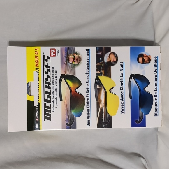 New 3 Pair TacGlasses See Clearer During the Day & At Night Blue UV Light Block - Picture 2 of 3